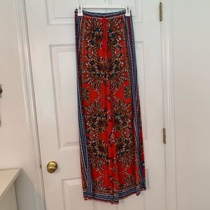 Floral high waist pants